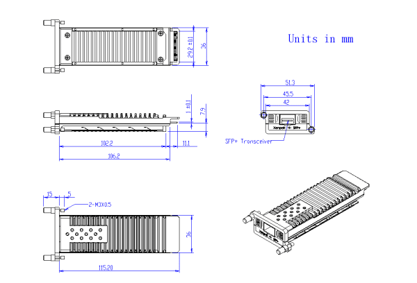 Converter 10G - XENPAK to SFP+